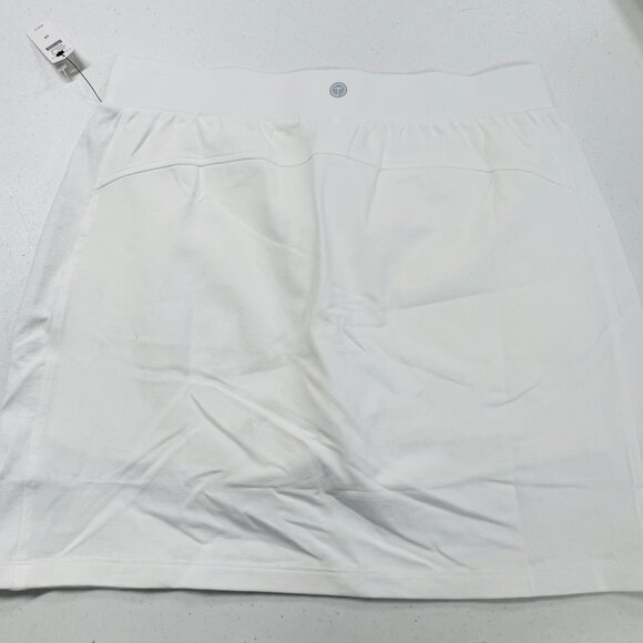 NWT T by Talbots White Everyday Stretch Skort - Size Medium Ribbed Sided Pockets - Picture 6 of 7